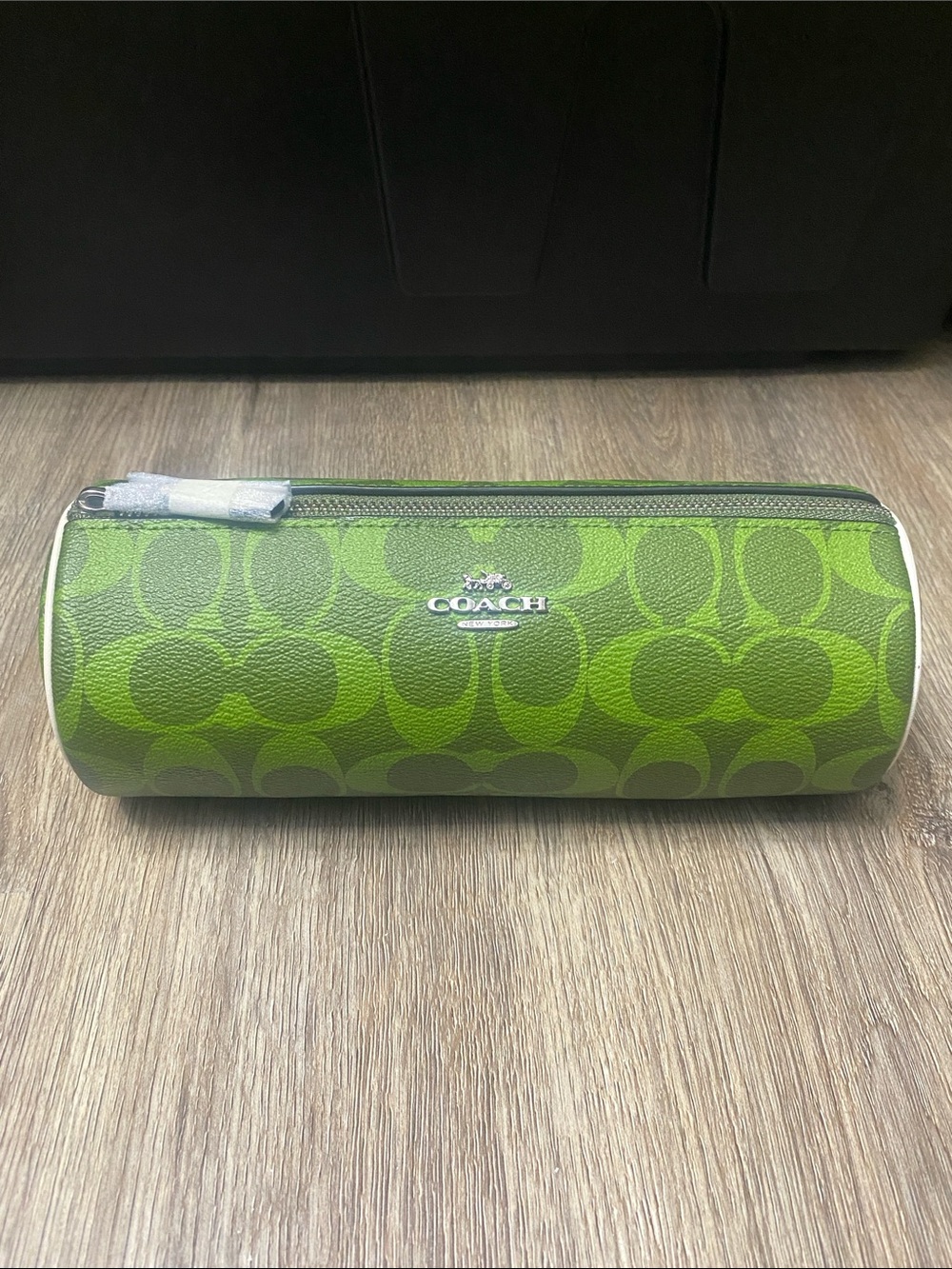 Coach Rare Neon Green Pen/Pencil/Makeup Case New WITHOUT Tags